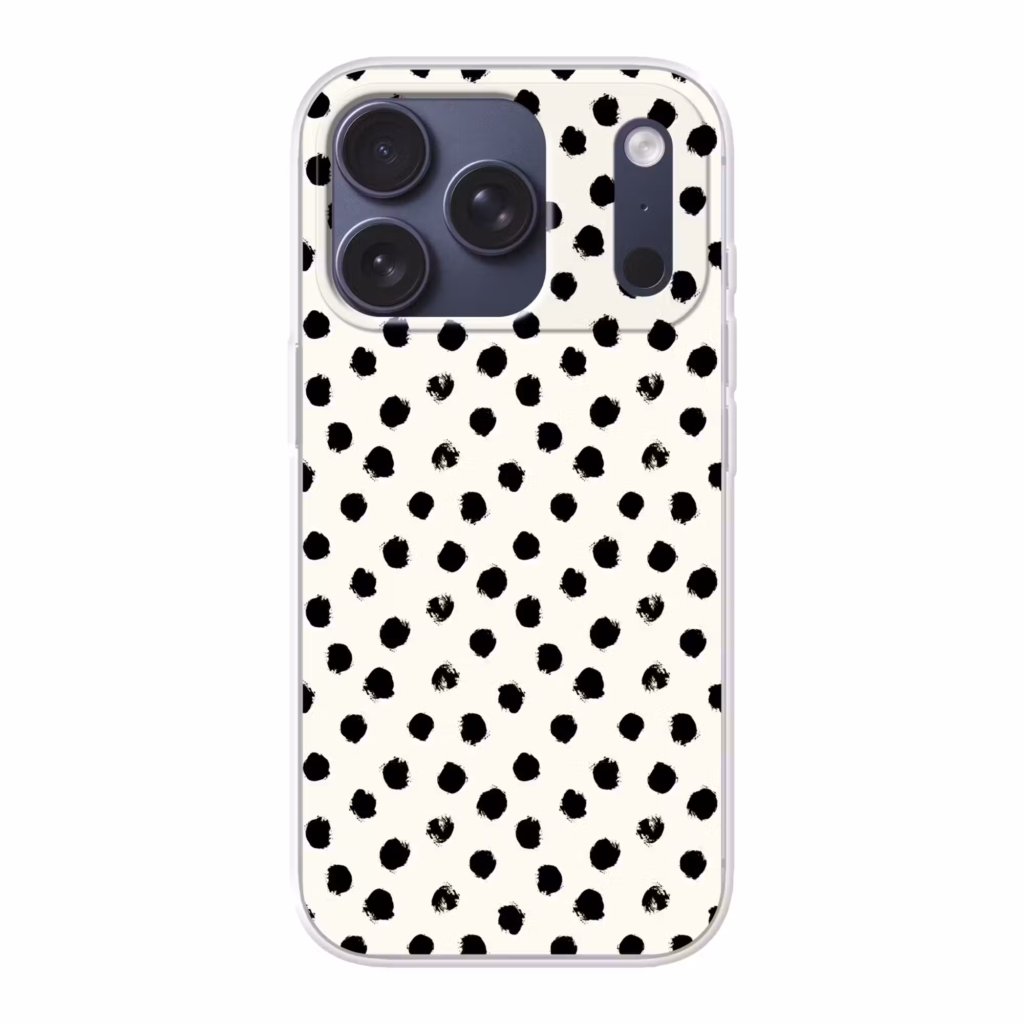 Handyhülle - Polka dots - Schwarz - Weiß - Druck - Minimalistisch
