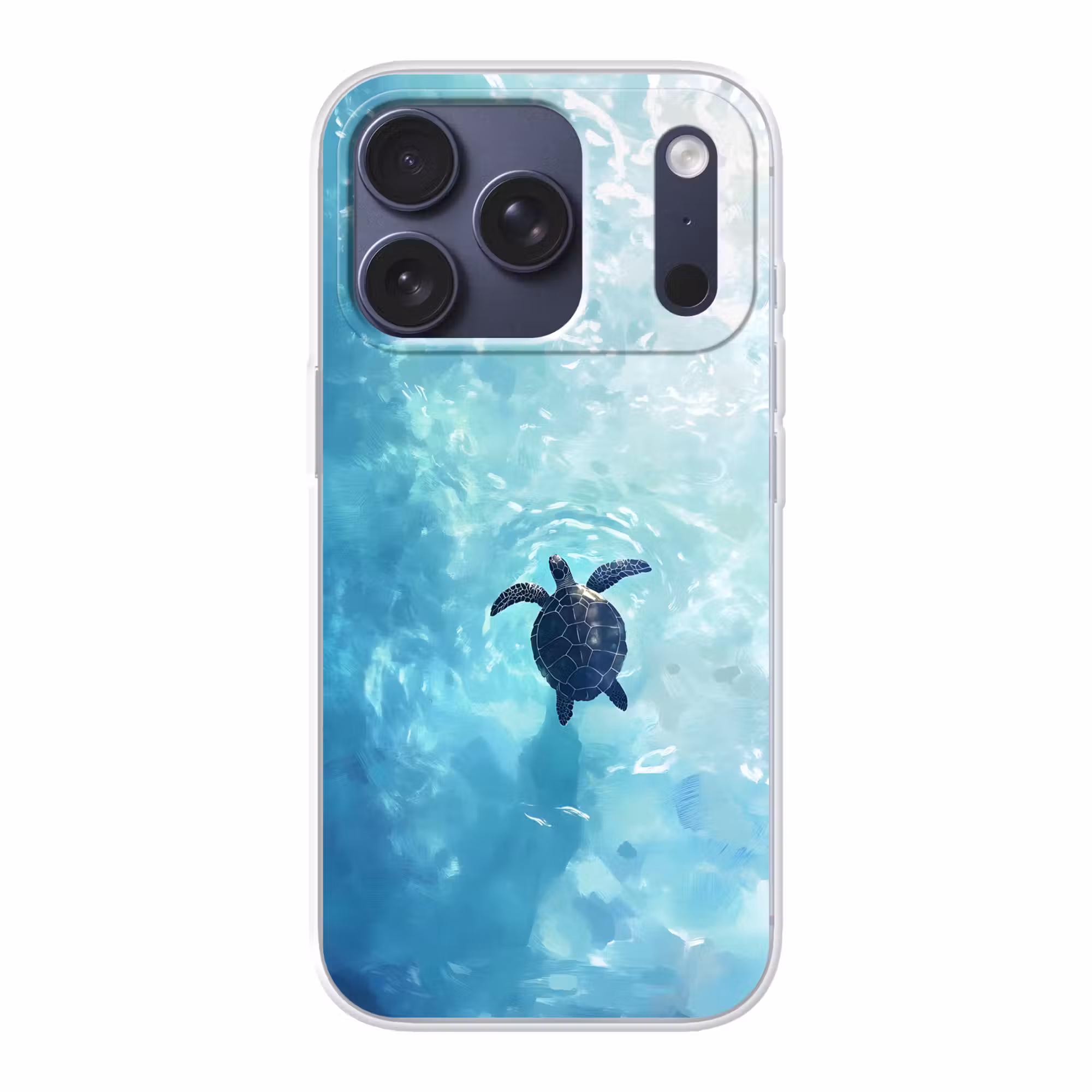 Handyhülle - Schildkröte - Meer - Blau - Glitzern