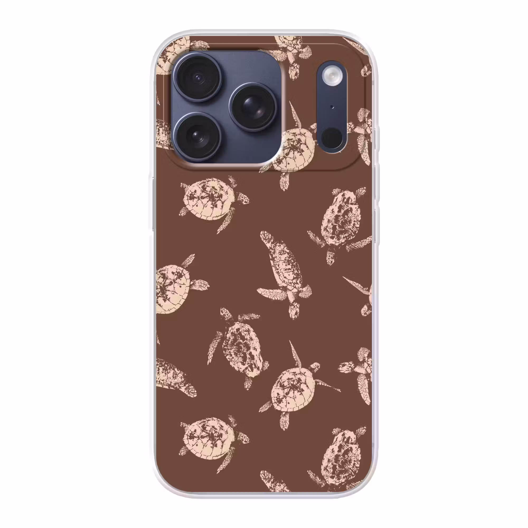 Handyhülle - Schildkröten - Muster - Braun - Beige
