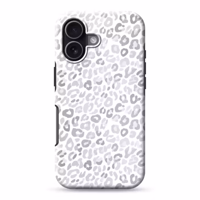 Handyhülle Toughcase - Leopard - Motiv - Grau