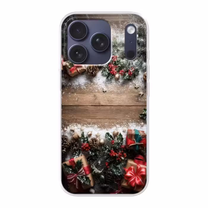 Handyhülle - Weihnachtsdekoration - Geschenke - Holz - Mehrfarbig