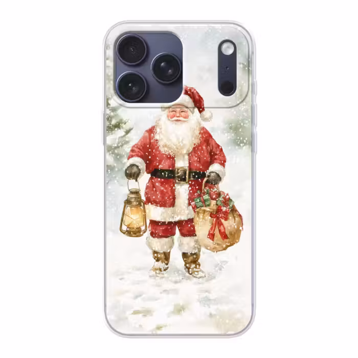 Handyhülle - Weihnachtsmann - Winter - Schnee - Weiß - Rot