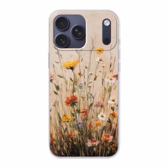Handyhülle - Wildblumen - Pinselstriche - Ruhig