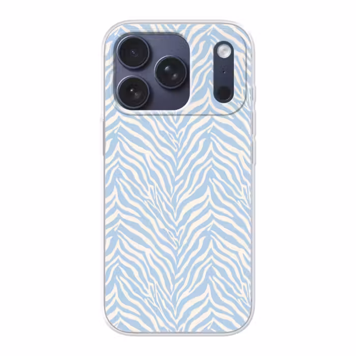 Handyhülle - Zebra - Motiv - Blau - Weiß