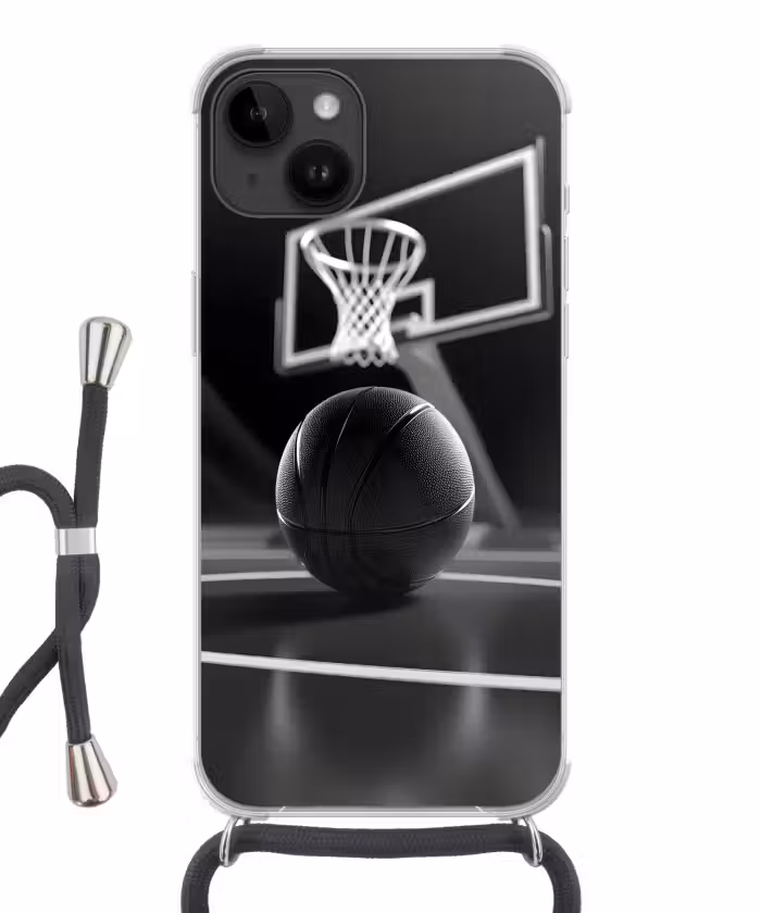 Handyhülle mit Band - Basketball - Basketballplatz - Linien