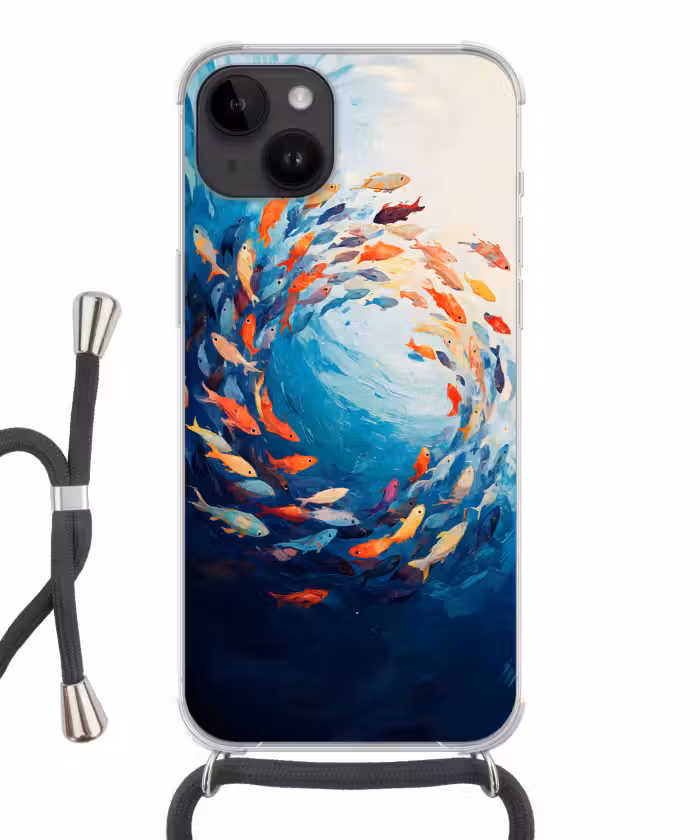 Handyhülle mit Band - Meer - Fische - Bunt - Dynamisch