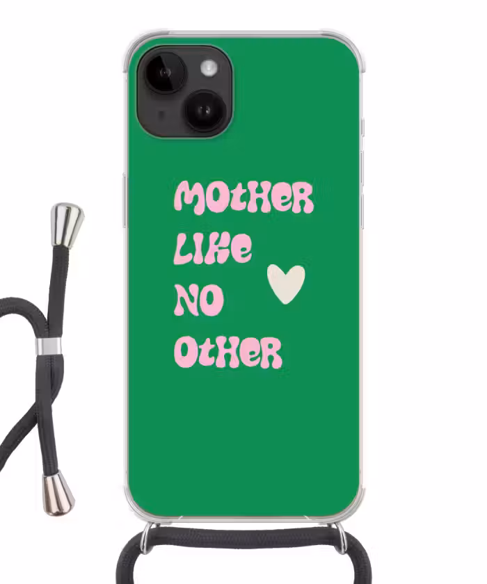 Handyhülle mit Band - Text - Herz - Mutter - Grün