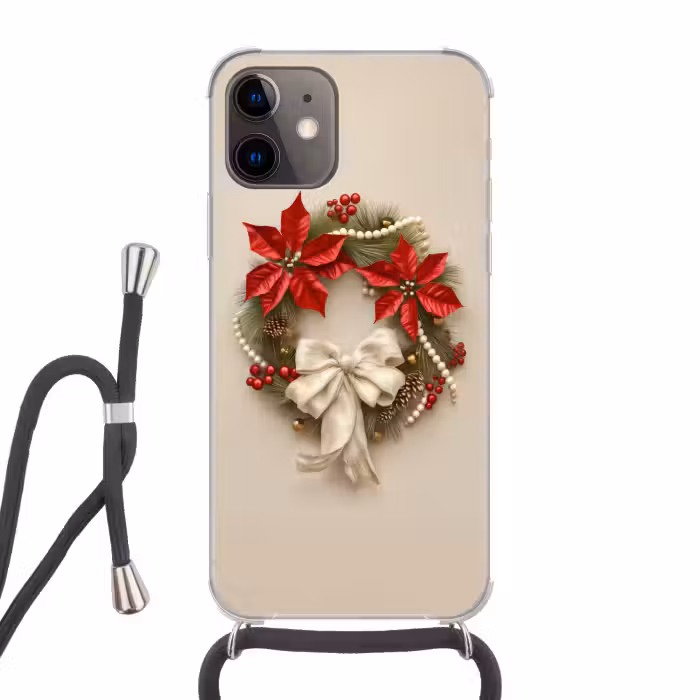Handyhülle mit Band - Türkranz - Schleife - Weihnachten - Rot - Grün