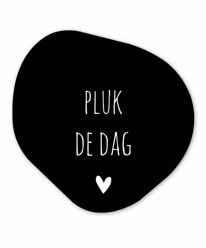 Carpe diem - Spreuken - Pluk de dag - Quotes Wandcirkel Organisch Forex 3mm klein -3d