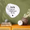 Papa - Spreuken - Stef Bos - Papa ik lijk steeds meer op jou - Quotes Wandcirkel Organisch Forex 3mm klein -sfeer2