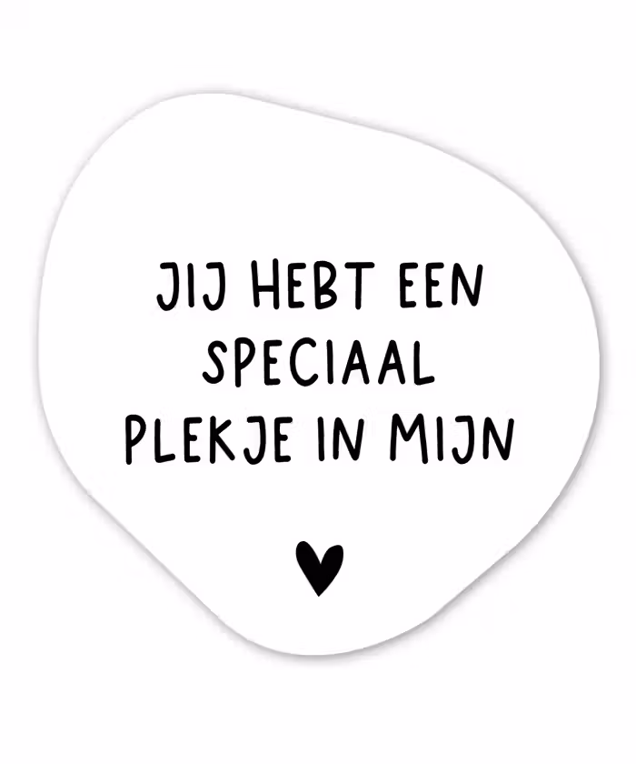 Een speciaal plekje in mijn hart - Spreuken - Quotes Wandcirkel Organisch Forex 3mm klein -3d