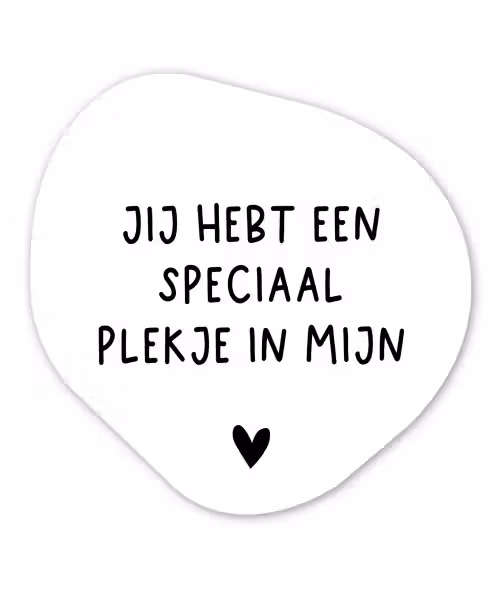 Een speciaal plekje in mijn hart - Spreuken - Quotes Wandcirkel Organisch Forex 3mm klein -3d
