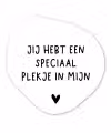 Een speciaal plekje in mijn hart - Spreuken - Quotes Wandcirkel Organisch Forex 3mm klein -3d