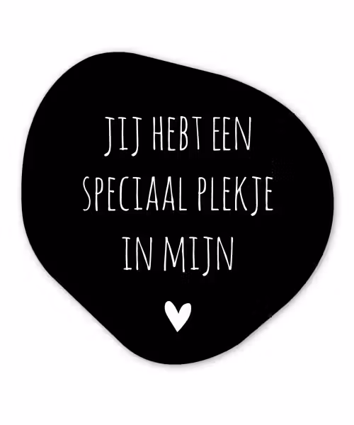 Een speciaal plekje in mijn hart - Quotes - Spreuken Wandcirkel Organisch Forex 3mm klein -3d