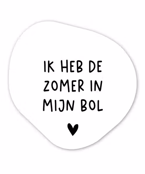 Ik heb de zomer in mijn bol - André Hazes - Spreuken - Quotes Wandcirkel Organisch Forex 3mm klein -3d