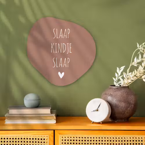 Slaap kindje slaap - Quotes - Spreuken Wandcirkel Organisch Forex 3mm klein -sfeer2