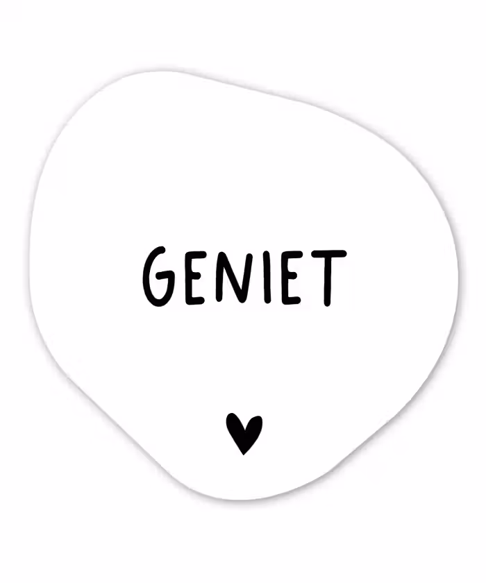 Spreuken - Geniet - Quotes Wandcirkel Organisch Forex 3mm klein -3d
