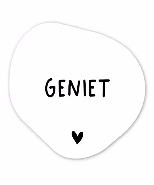 Spreuken - Geniet - Quotes Wandcirkel Organisch Forex 3mm klein -3d