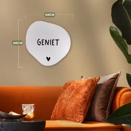 Spreuken - Geniet - Quotes Wandcirkel Organisch Forex 3mm klein -sfeer3