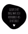 Spreuken - Geluk is het enige wat zich verdubbelt - Quotes Wandcirkel Organisch Forex 3mm klein -3d