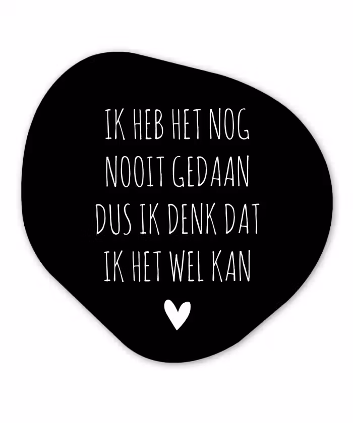 Spreuken - Pippi Langkous - Ik heb het nog nooit gedaan dus - Quotes Wandcirkel Organisch Forex 3mm klein -3d