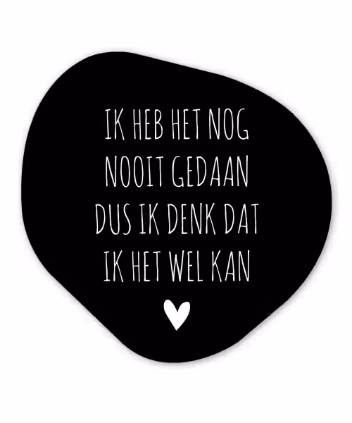 Spreuken - Pippi Langkous - Ik heb het nog nooit gedaan dus - Quotes Wandcirkel Organisch Forex 3mm klein -3d