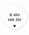 Spreuken - Ik hou van jou - Quotes Wandcirkel Organisch Forex 3mm klein -3d