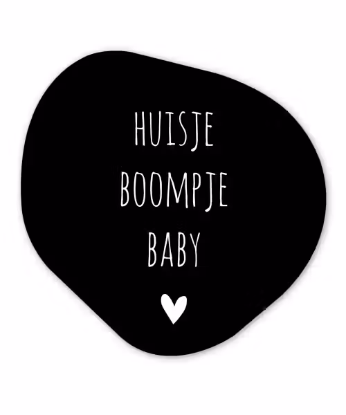 Spreuken - Huisje boompje baby - Quotes Wandcirkel Organisch Forex 3mm klein -3d