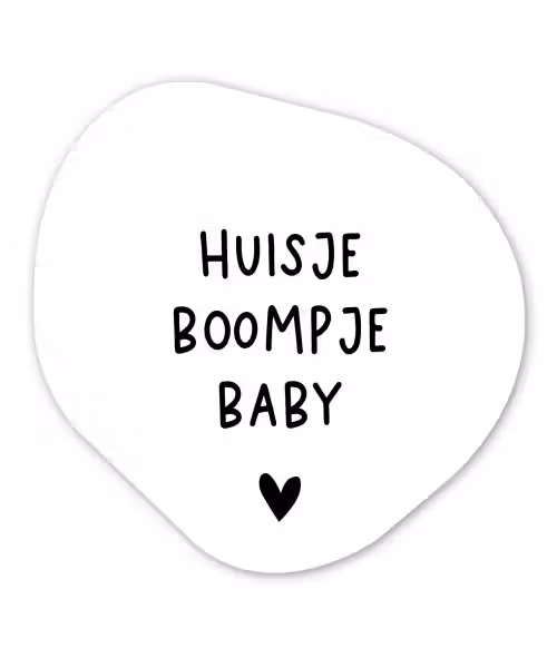 Spreuken - Huisje boompje baby - Quotes Wandcirkel Organisch Forex 3mm klein -3d