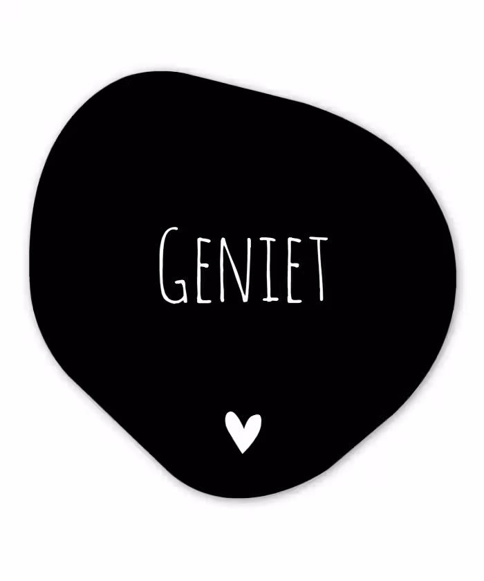 Spreuken - Quotes - Geniet Wandcirkel Organisch Forex 3mm klein -3d