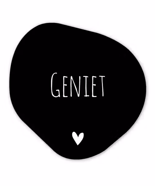 Spreuken - Quotes - Geniet Wandcirkel Organisch Forex 3mm klein -3d