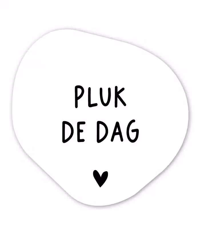 Spreuken - Quotes - Pluk de dag - Carpe diem Wandcirkel Organisch Forex 3mm klein -3d