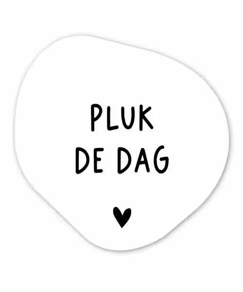 Spreuken - Quotes - Pluk de dag - Carpe diem Wandcirkel Organisch Forex 3mm klein -3d