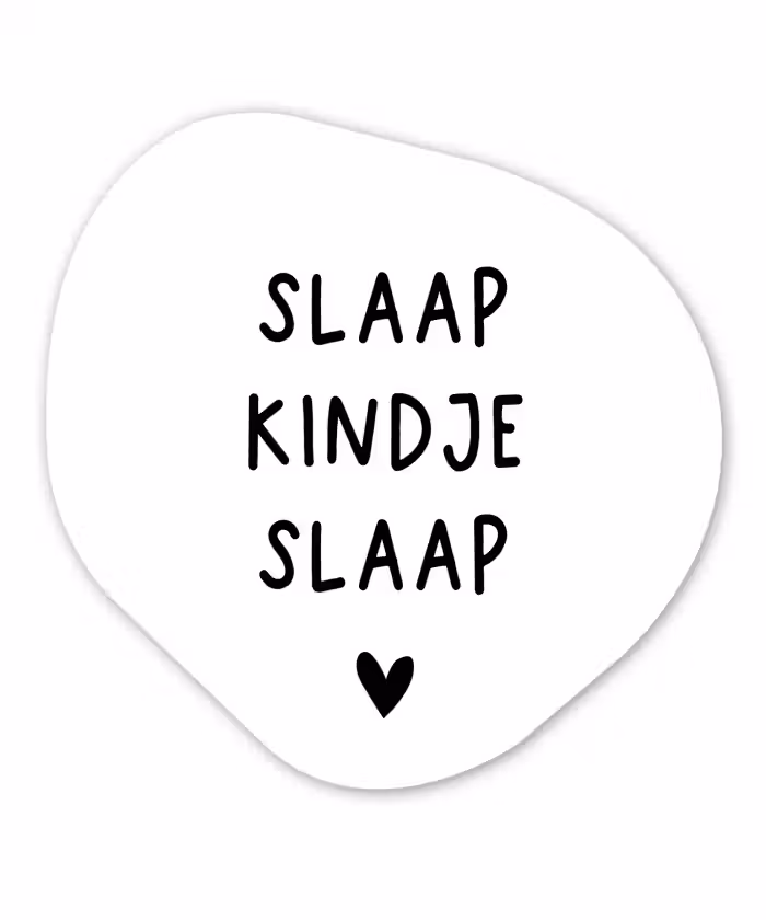 Spreuken - Quotes - Slaap kindje slaap Wandcirkel Organisch Forex 3mm klein -3d