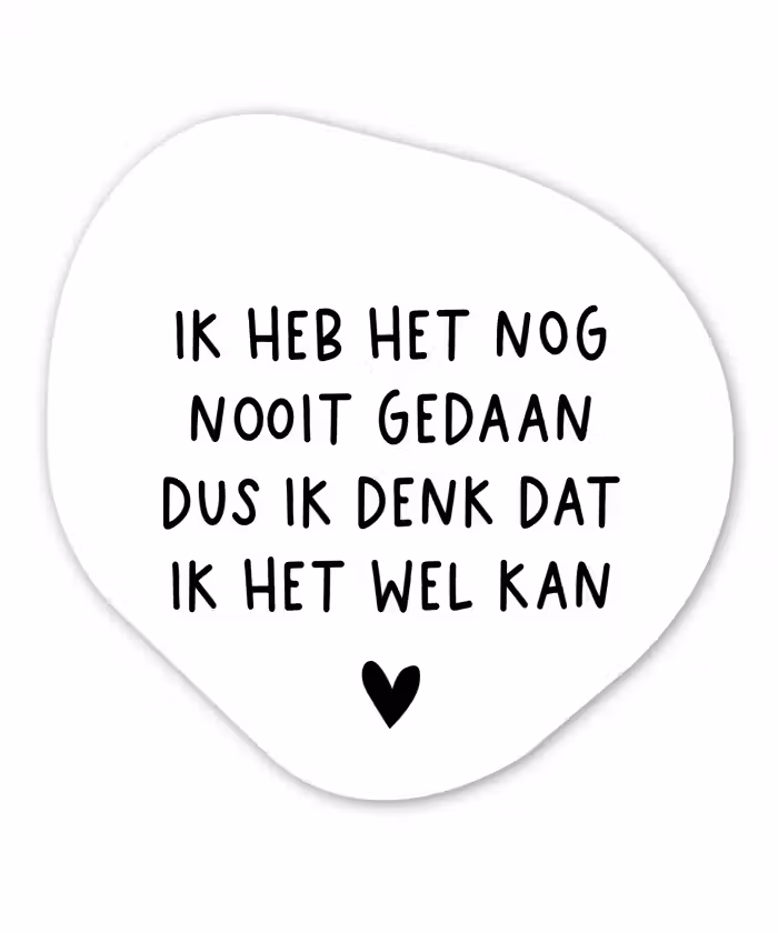 Spreuken - Quotes - Ik heb het nog nooit gedaan dus - Pippi Langkous Wandcirkel Organisch Forex 3mm klein -3d