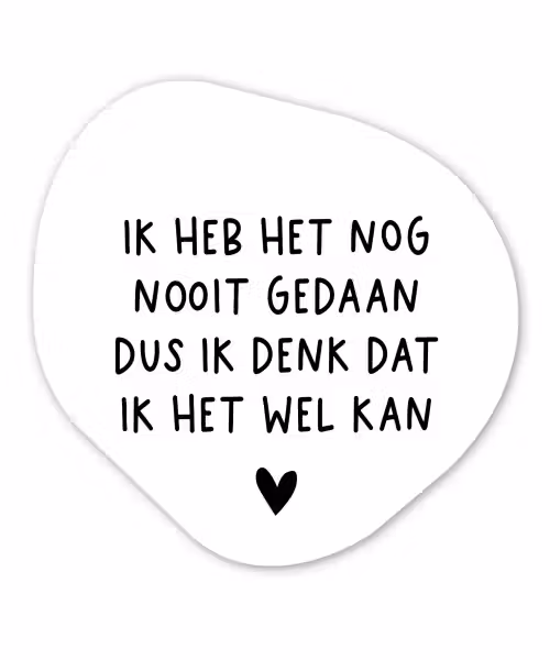 Spreuken - Quotes - Ik heb het nog nooit gedaan dus - Pippi Langkous Wandcirkel Organisch Forex 3mm klein -3d