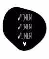 Spreuken - Quotes - Wijnen wijnen wijnen Wandcirkel Organisch Forex 3mm klein -3d