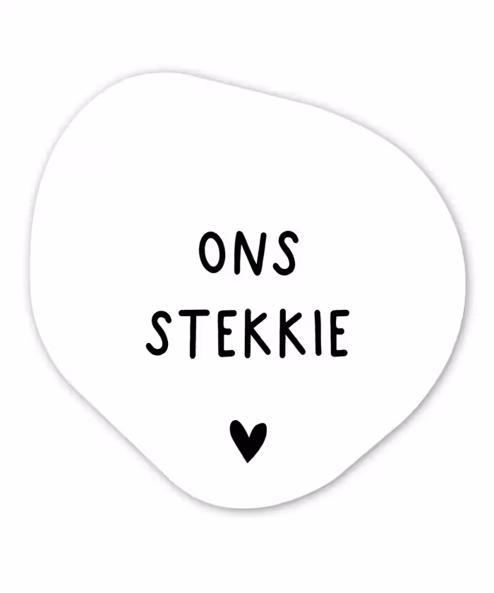 Ons stekkie - Spreuken - Quotes Wandcirkel Organisch Forex 3mm klein -3d