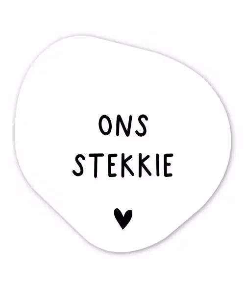 Ons stekkie - Spreuken - Quotes Wandcirkel Organisch Forex 3mm klein -3d
