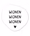 Wijnen wijnen wijnen - Spreuken - Quotes Wandcirkel Organisch Forex 3mm klein -3d