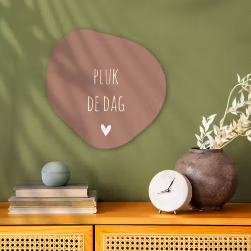 Quotes - Carpe diem - Pluk de dag - Spreuken Wandcirkel Organisch Forex 3mm klein -sfeer2
