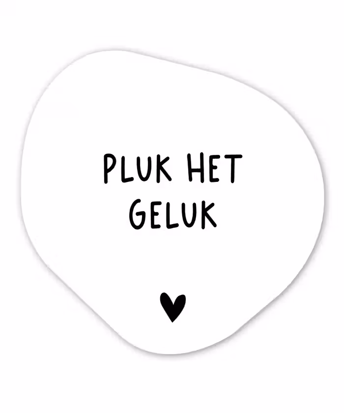 Quotes - Pluk het geluk - Spreuken Wandcirkel Organisch Forex 3mm klein -3d