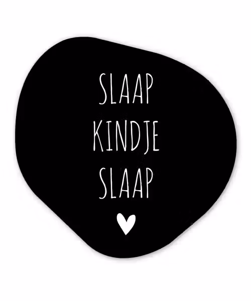 Quotes - Slaap kindje slaap - Spreuken Wandcirkel Organisch Forex 3mm klein -3d