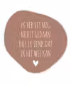 Quotes - Spreuken - Ik heb het nog nooit gedaan dus - Pippi Langkous Wandcirkel Organisch Forex 3mm klein -3d