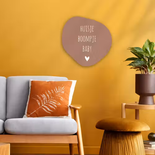 Quotes - Spreuken - Huisje boompje beestje Wandcirkel Organisch Forex 3mm klein -sfeer4