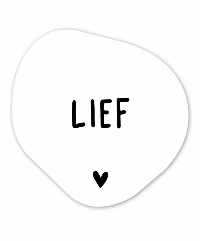 Quotes - Lief - Spreuken Wandcirkel Organisch Forex 3mm klein -3d