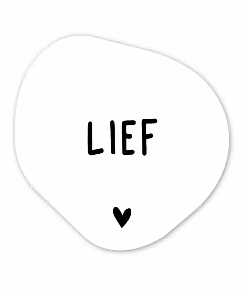 Quotes - Lief - Spreuken Wandcirkel Organisch Forex 3mm klein -3d