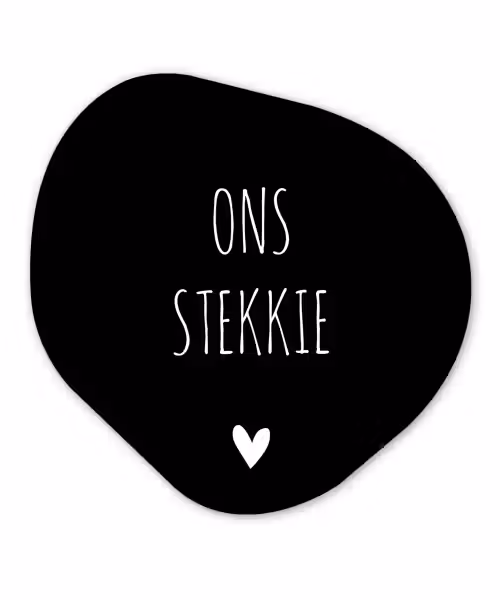Quotes - Stekkie - Ons stekkie Wandcirkel Organisch Forex 3mm klein -3d