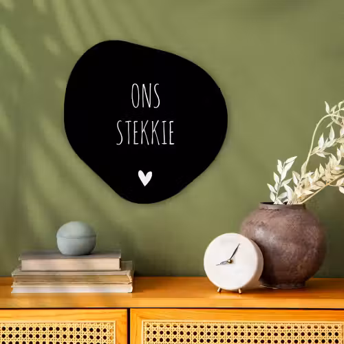 Quotes - Stekkie - Ons stekkie Wandcirkel Organisch Forex 3mm klein -sfeer2