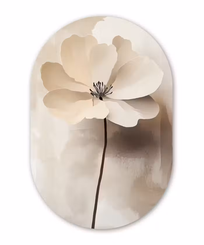 Forexbild Oval - Blume - Beige - Farbe - Schatten
